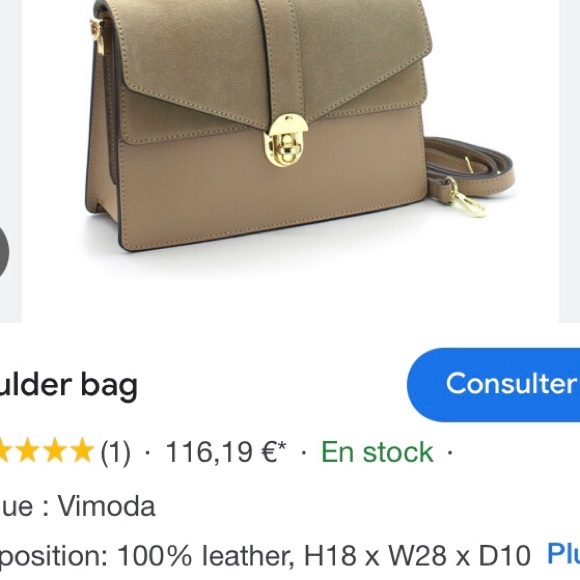 Vimoda Paris suede and leather bag/purse - Picture 2 of 13